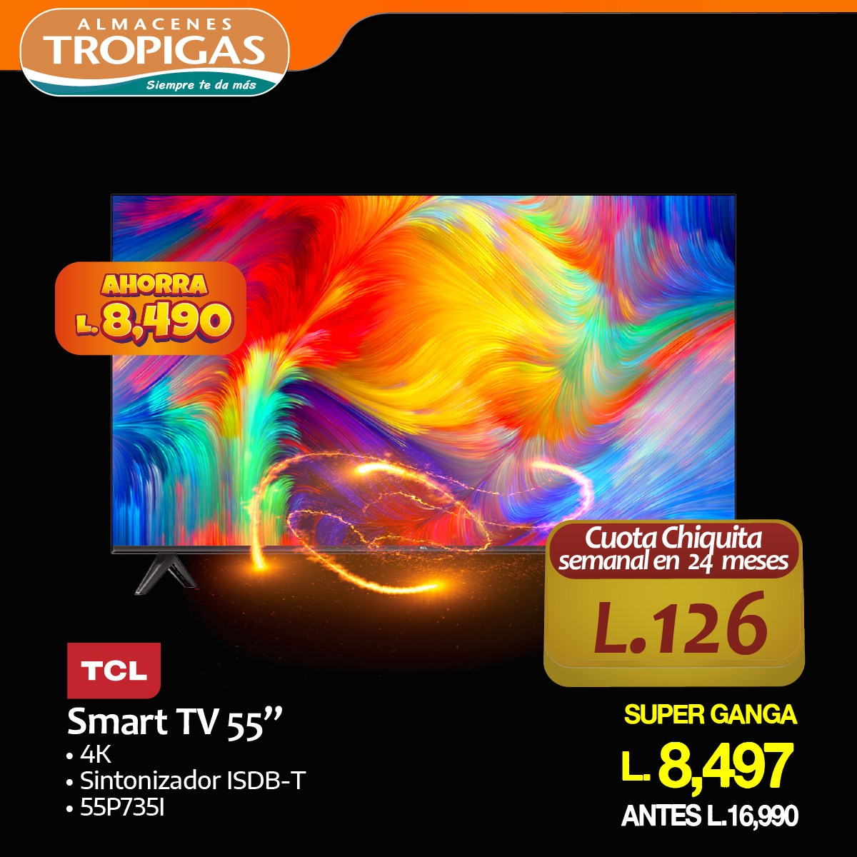Folleto actual Almacenes Tropigas - Ventas - Smart TV, televisor, TCL. Página 59.